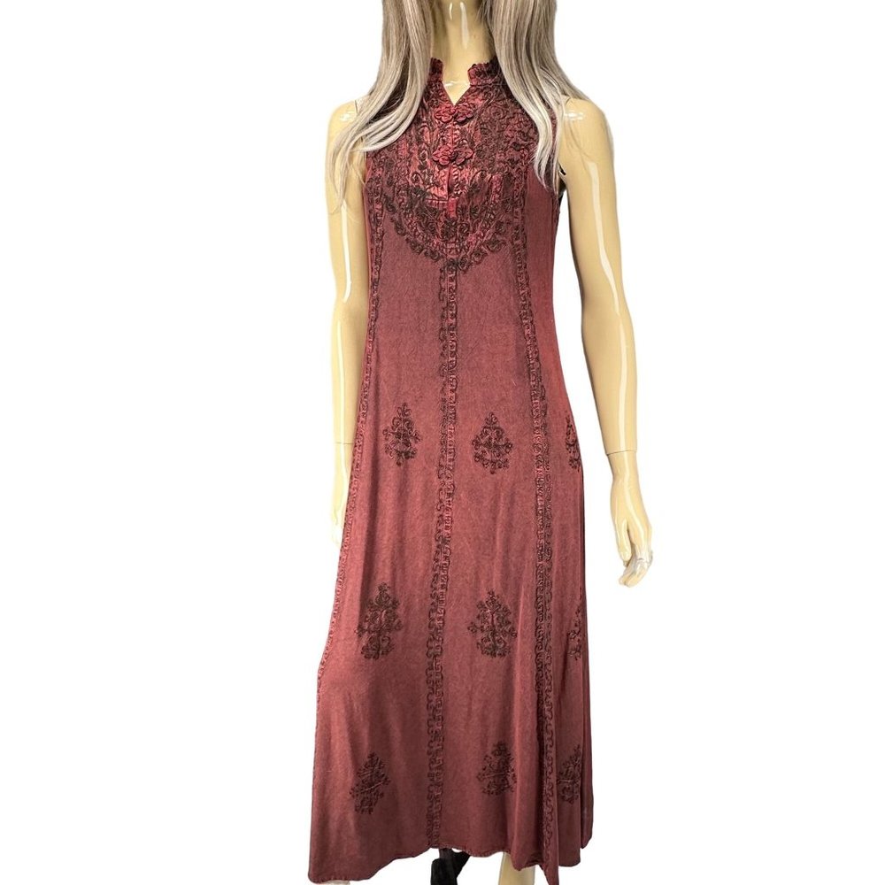 Braja Women's Burgundy  Long Dress Size M